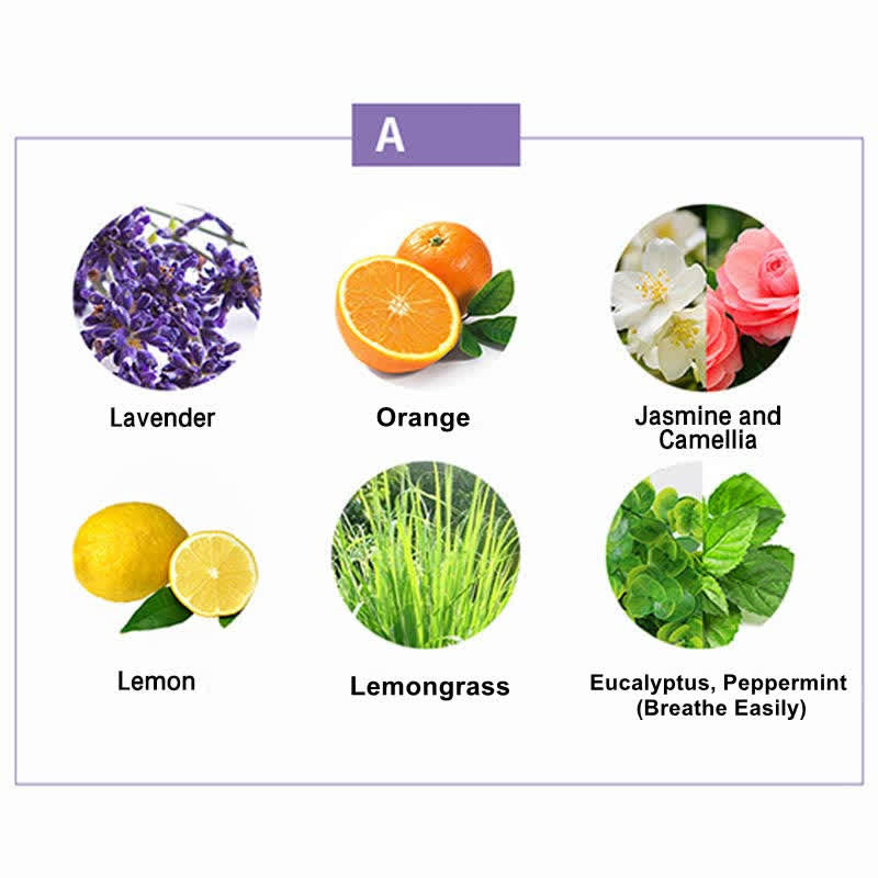 6Pcs Lavender Orange Jasmine Lemongrass Soothing Aromatherapy Healing Essential Oils Set - image 3