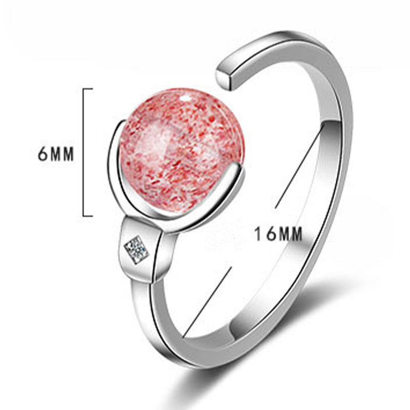 Buddha Stones Pink Crystal Soothing Rotation Ring - image 12