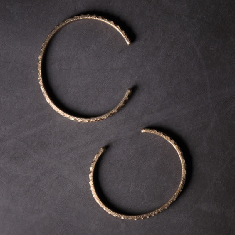 Buddha Stones Simple Design Copper Wealth Cuff Bracelet - image 10