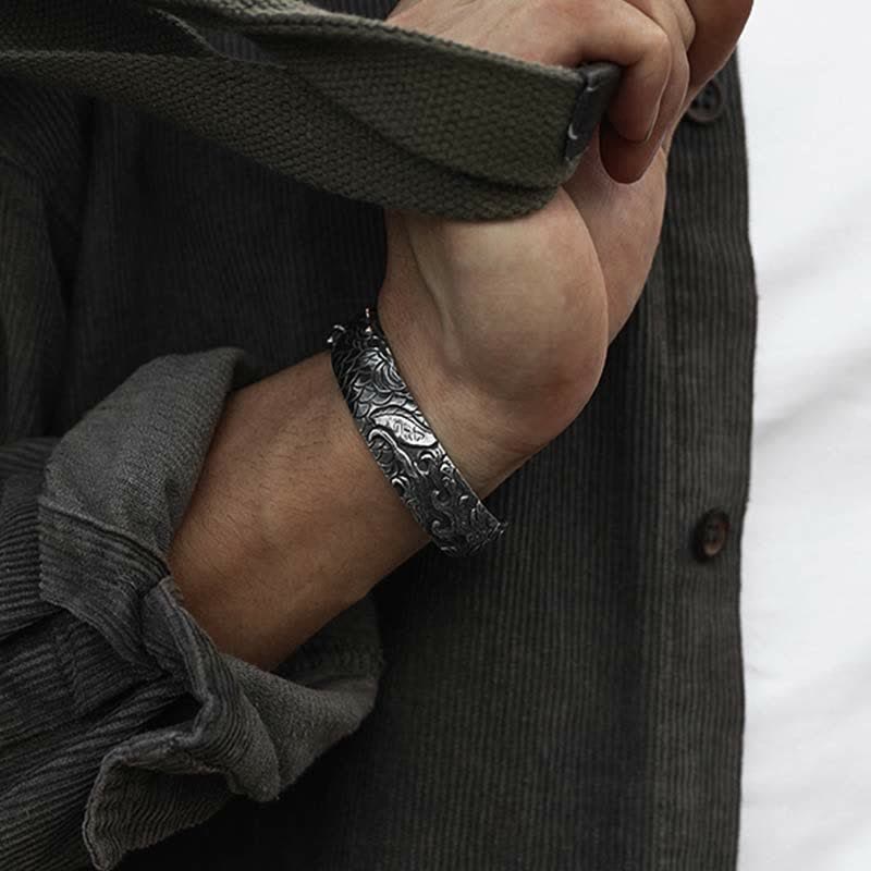 999 Sterling Silver 990 Gold Koi Fish Luck Wealth Success Bracelet Bangle - image 5