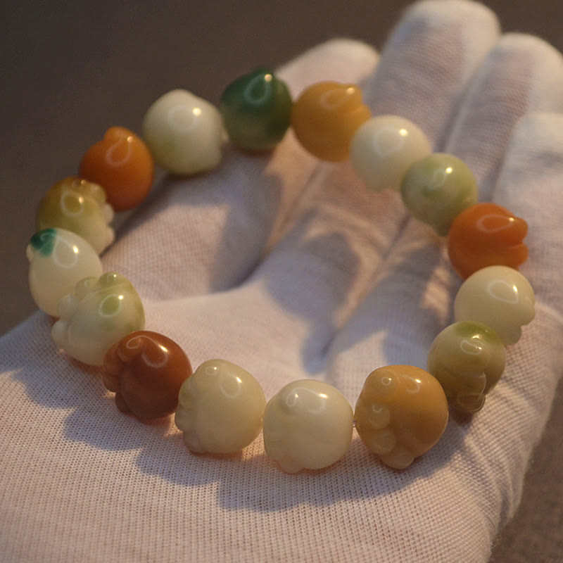 Buddha Stones Multilayered Bodhi Seed Cute Cat Paw Calm Harmony Bracelet - image 14