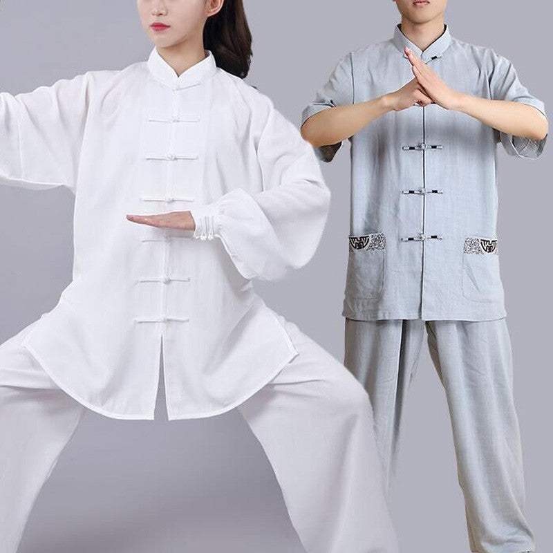 Buddha Stones Meditation Zen Prayer Spiritual Tai Chi Qigong Practice Unisex Embroidery Clothing Set - image 1