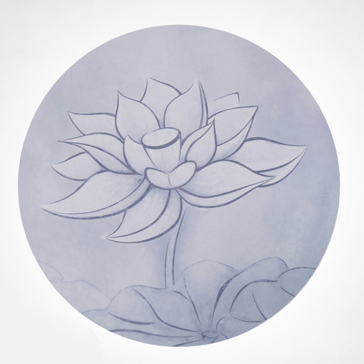 Lotus Mandala Pattern Foldable Yoga Meditation Seat Mat Home Decoration - LOTUS SYMBOL - Gray - image 8