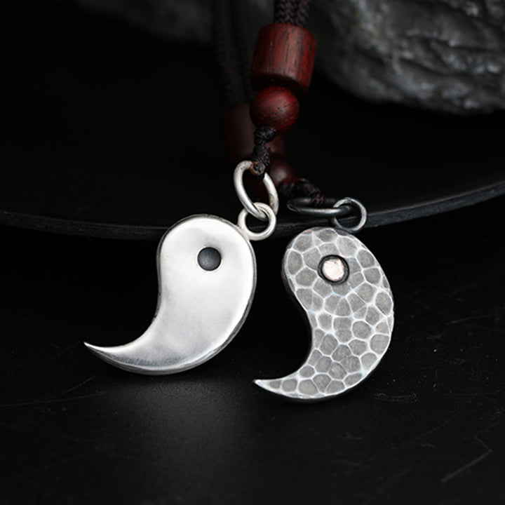 990 Sterling Silver Yin Yang Balance Harmony Necklace Pendant - image 18
