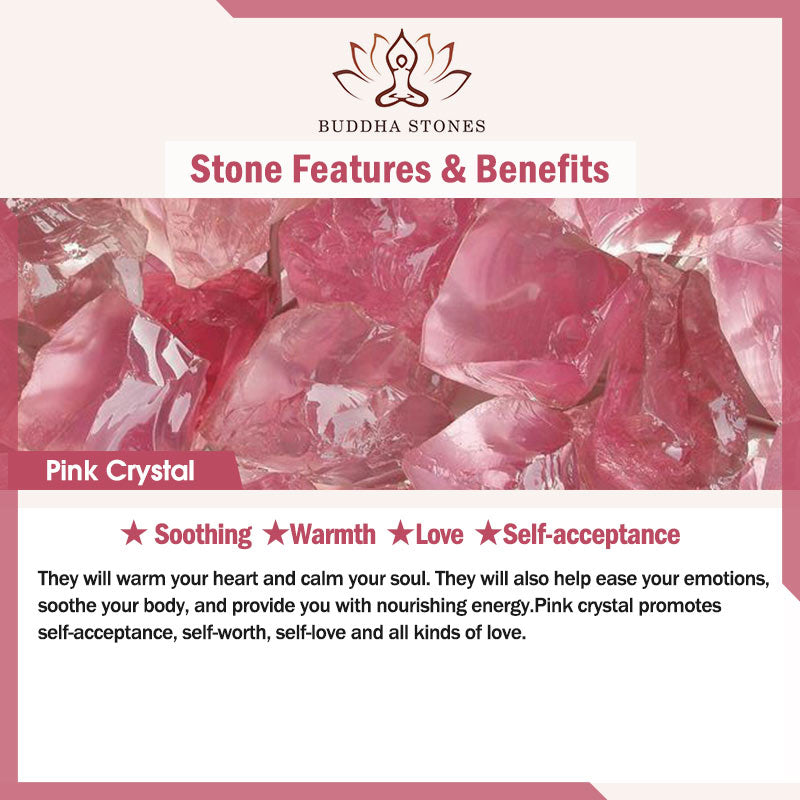 Buddha Stones Pink Crystal Color Change Double PiXiu Cyclone Charm Warmth Bracelet - image 10