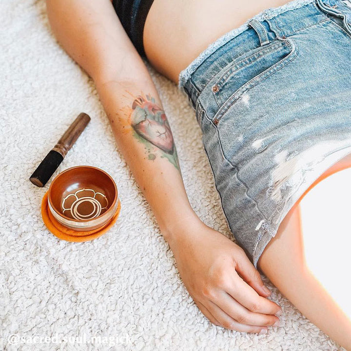 Buddha Stones Tibetan Sound Bowl Handcrafted for Chakra Healing and Mindfulness Meditation Singing Bowl Set - image 2