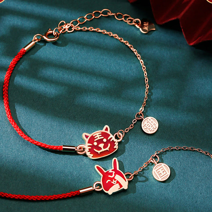Buddha Stones 925 Sterling Silver Color-changing Chinese Zodiac Luck Protection Red String Chain Bracelet - image 2