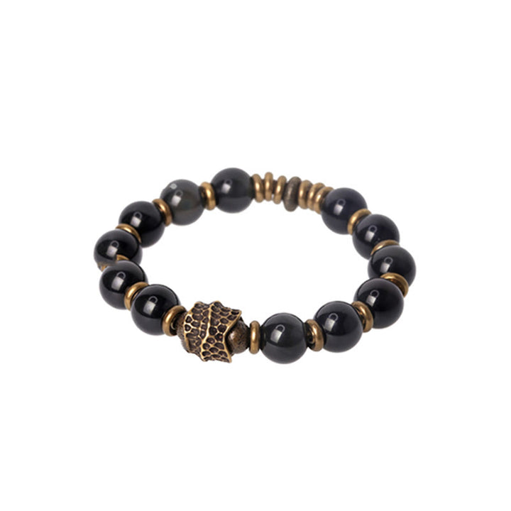 Buddha Stones Rainbow Obsidian Copper Love Healing Bracelet