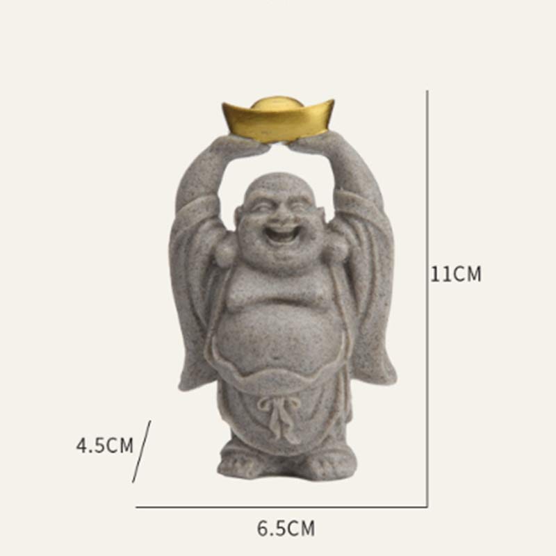 Buddha Stones Laughing Buddha Resin Statue Blessing Home Decoration - image 5