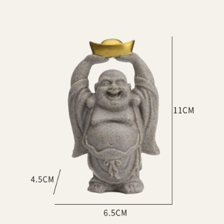 Buddha Stones Laughing Buddha Resin Statue Blessing Home Decoration - image 5