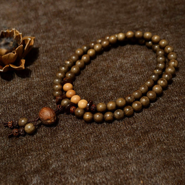 Tibetan Sandalwood Protection Charm Mala Bracelet - image 1