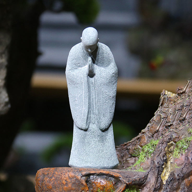 Buddha Stones Meditation Buddha Monk Serenity Home Decoration - Bow Buddha 4*5.5*9.5cm - image 8
