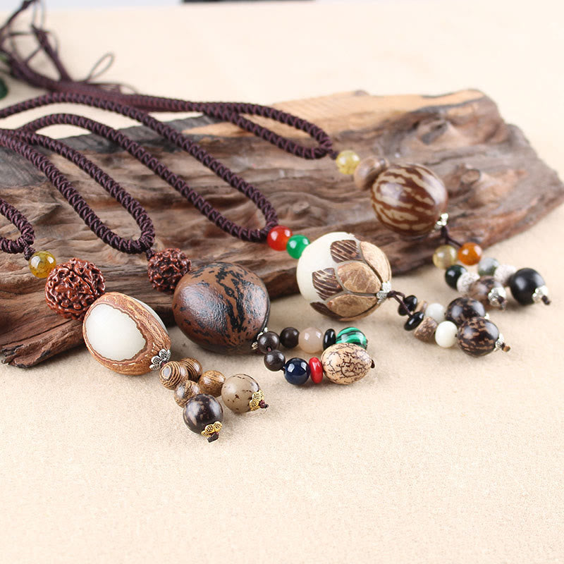 Buddha Stones Bodhi Seed Lotus Wisdom Harmony Necklace Pendant - image 2