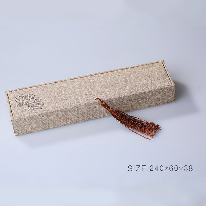 Buddha Stones Lotus Pattern Jewelry Storage Box Gift Box Tassels - image 11