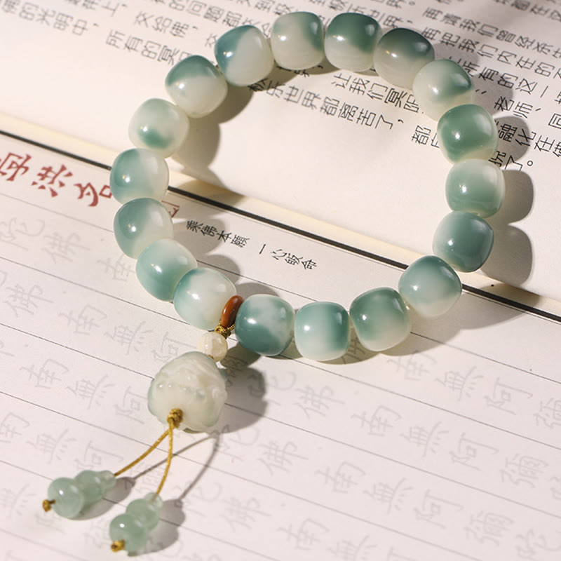 Buddha Stones Gradient Bodhi Seed Nine Tailed Fox Cat Paw Claw Pine Cone Peace Bracelet - image 8