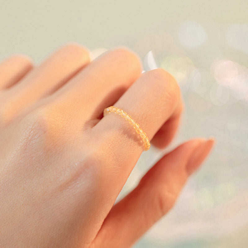 Buddha Stones Natural Citrine Happiness Prosperity Ring - image 2