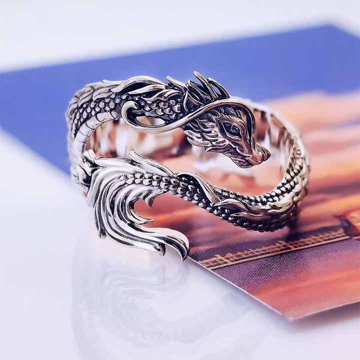 FREE Today: Protective Energy Vintage Dragon Pattern Strength Ring