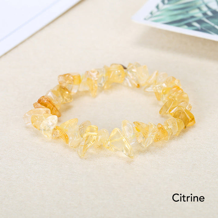Natural Irregular Shape Crystal Stone Warmth Soothing Bracelet - Citrine(Wrist Circumference: 15-18cm) - image 9