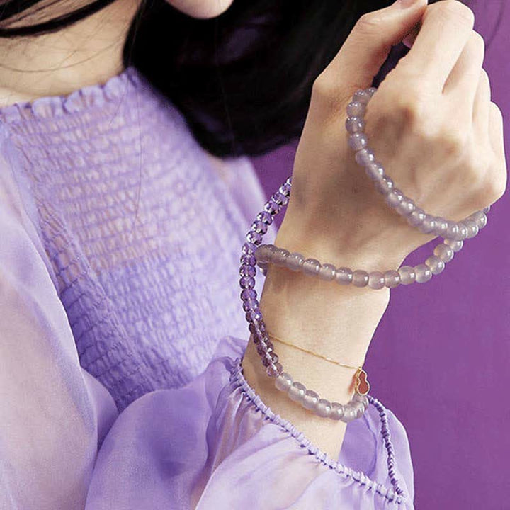 Natural Amethyst Crystal Meditation Healing Bracelet - image 4