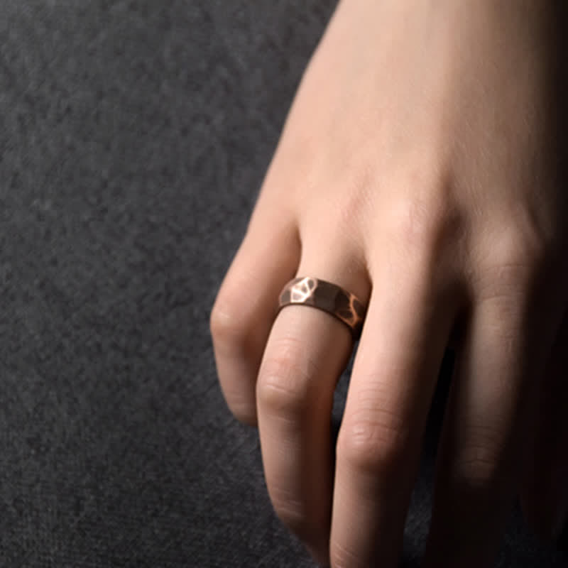 Buddha Stones Tibetan Simple Design Copper Wealth Ring - image 14