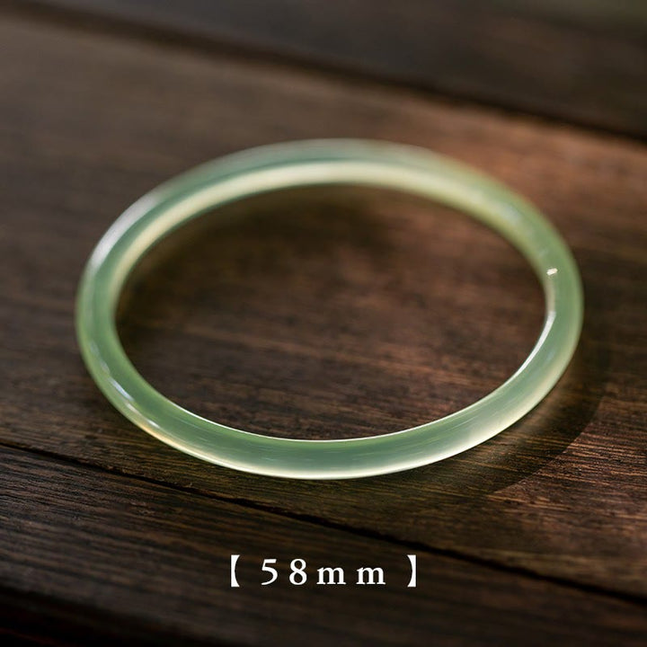 Buddha Stones Natural Green Chalcedony Strength Courage Cuff Bangle Bracelet - 58mm - image 10