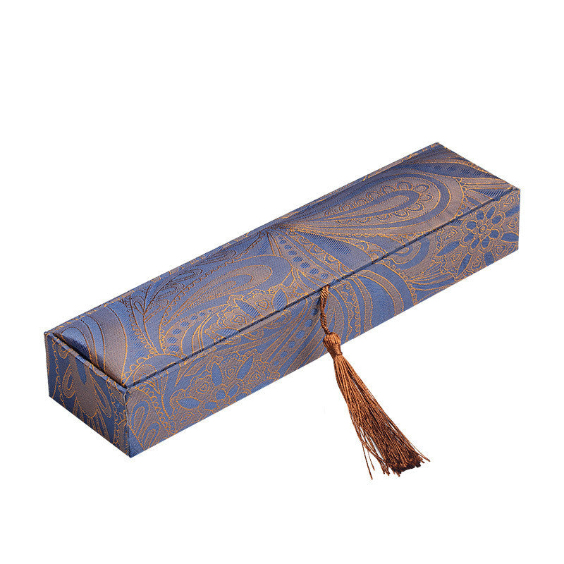 Necklace Mala Beads Jewelry Storage Box Tassels Gift Box - Blue (24CM*6CM*3.5CM) - image 0