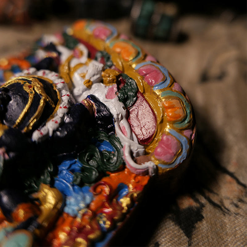 Buddha Stones Mini Daikokuten God of Wealth Buddha Tibet Clay Serenity Home Decoration - image 4