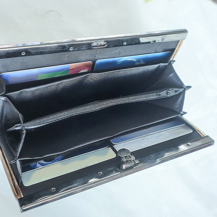 Flower Plum Peach Blossom Bamboo Double-sided Embroidery Large Capacity Cash Holder Wallet Shopping Purse - image 2