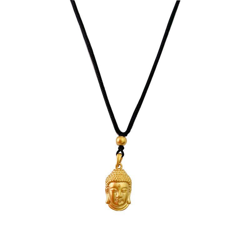 Gold Buddha Copper Wealth Necklace Pendant - image 11