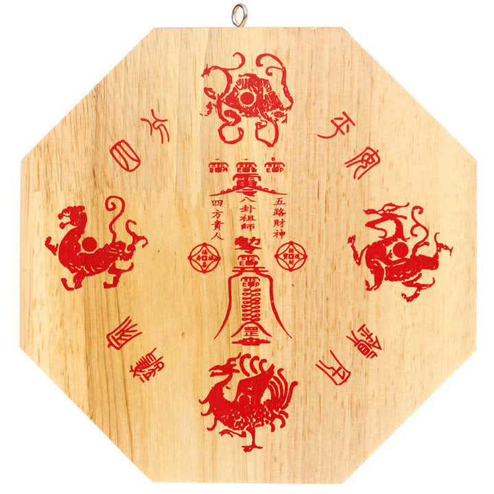 Feng Shui Bagua Map Peach Wood Balance Energy Map Mirror - image 6
