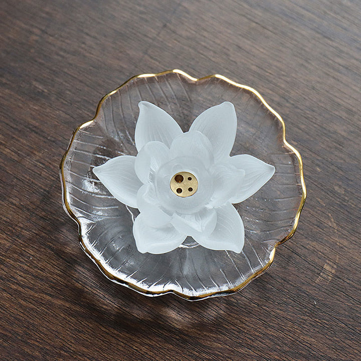 Mini Lotus Liuli Crystal Healing Meditation Stick Incense Burner - image 10