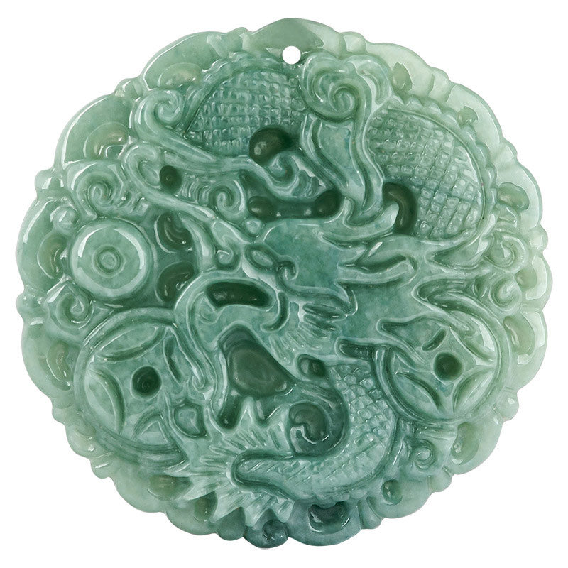 Buddha Stones Chinese Zodiac Dragon Jade Fortune Necklace String Pendant - image 9