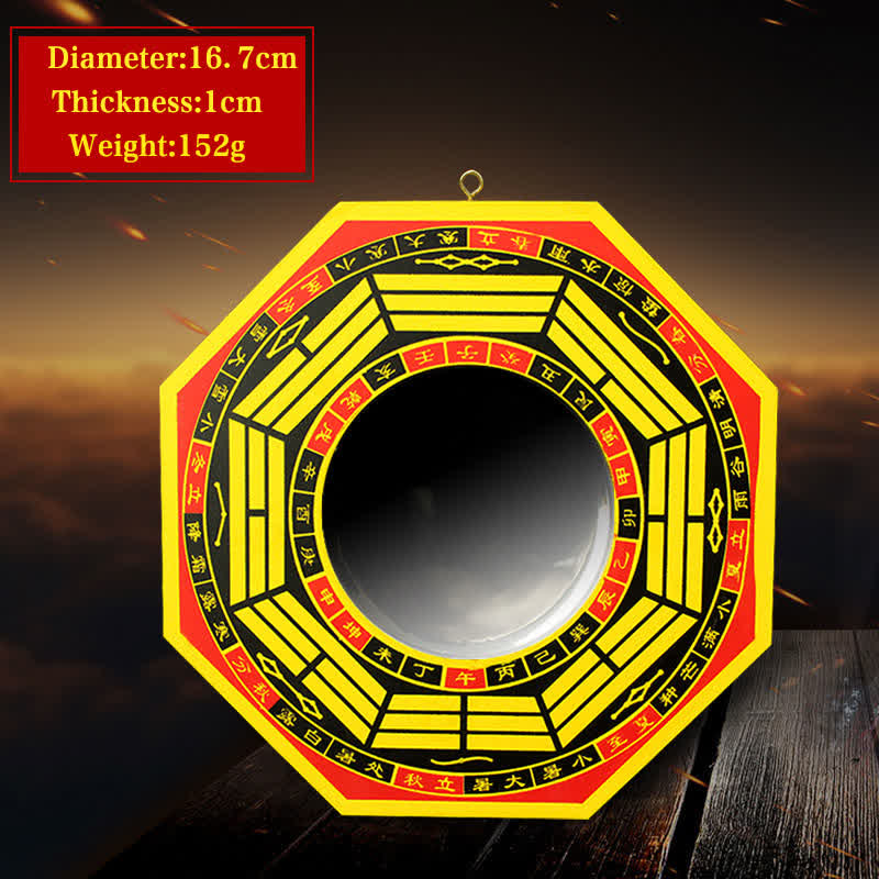 Feng Shui Bagua Map Balance Living Room Energy Map Mirror - 6 IN - Concave Mirror - Yellow - image 13