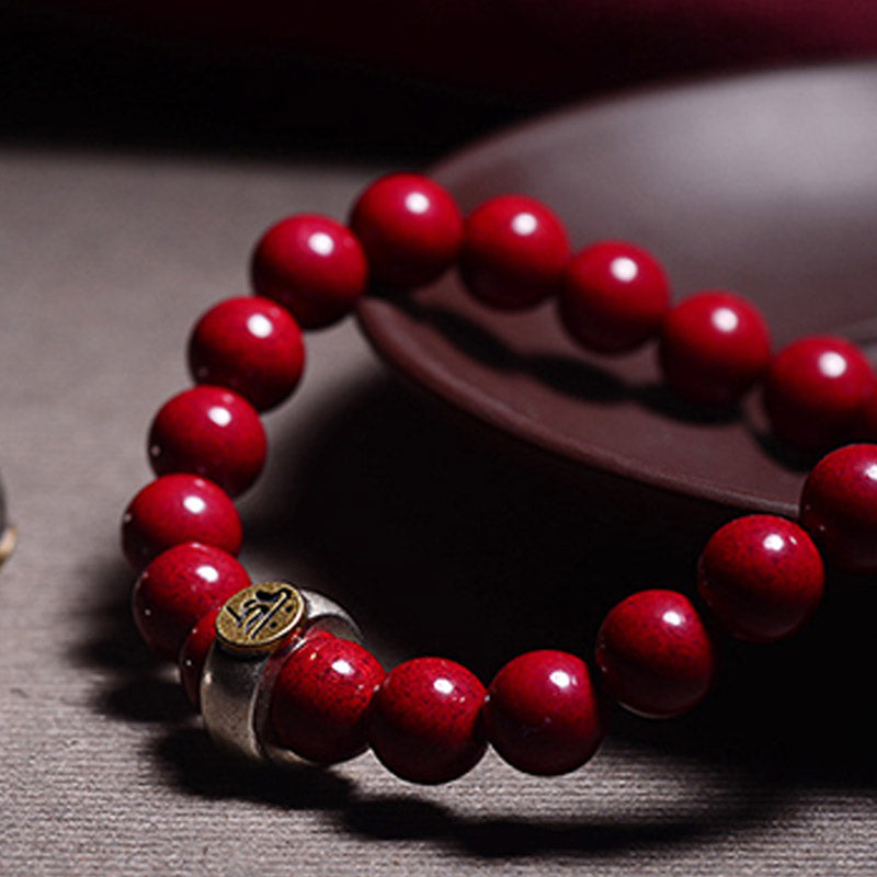 Buddha Stones Chinese Zodiac Natal Buddha Cinnabar Protection Bracelet