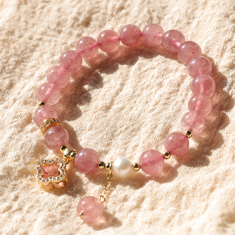 Buddha Stones "Wishing Love and Sweet Blessings" Quartz Bracelet Includes Gift Message Card - image 14