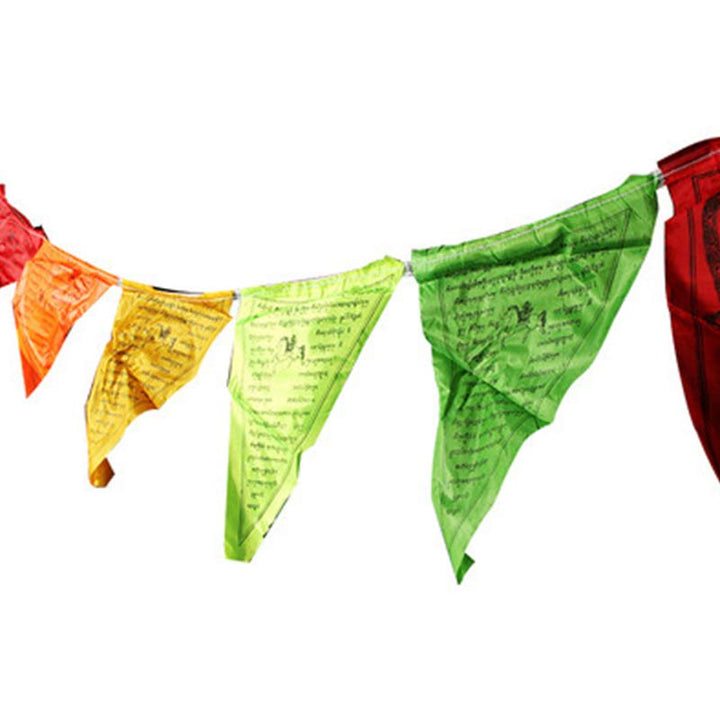 Tibetan Blessing Outdoor 25 Pcs Triangle Prayer Flag Decoration - image 9