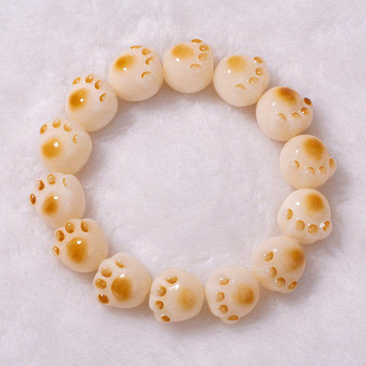 Buddha Stones Cute Cat Paw Claw Bodhi Seed Peace Bracelet - image 15