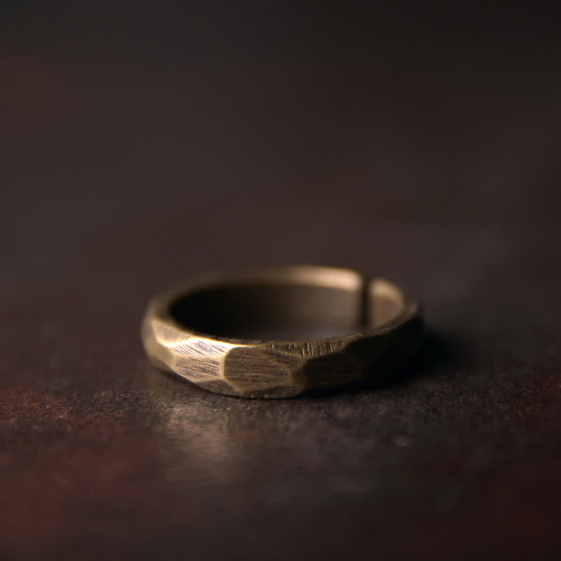 Buddha Stones Tibetan Simple Design Copper Wealth Ring - 49.6mm - 3.5mm - image 0