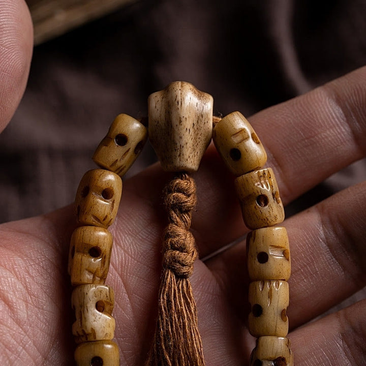 Buddha Stones Tibetan Yak Bone The Lord Of The Corpse Forest Keep Away Evil Spirits Bracelet