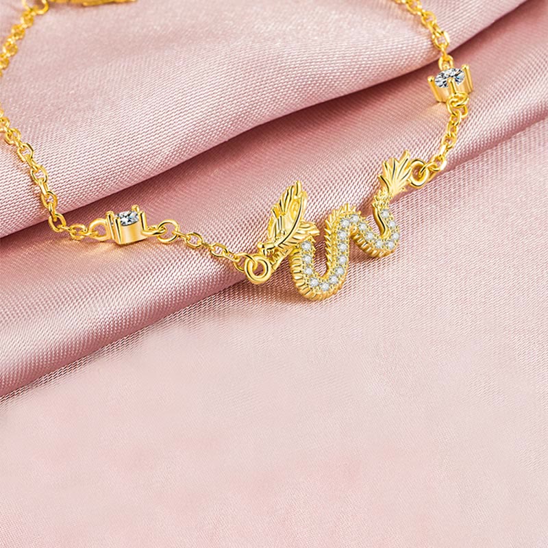 Buddha Stones 925 Sterling Silver Year Of The Dragon Auspicious Golden Dragon Luck Red Rope Chain Bracelet - image 12