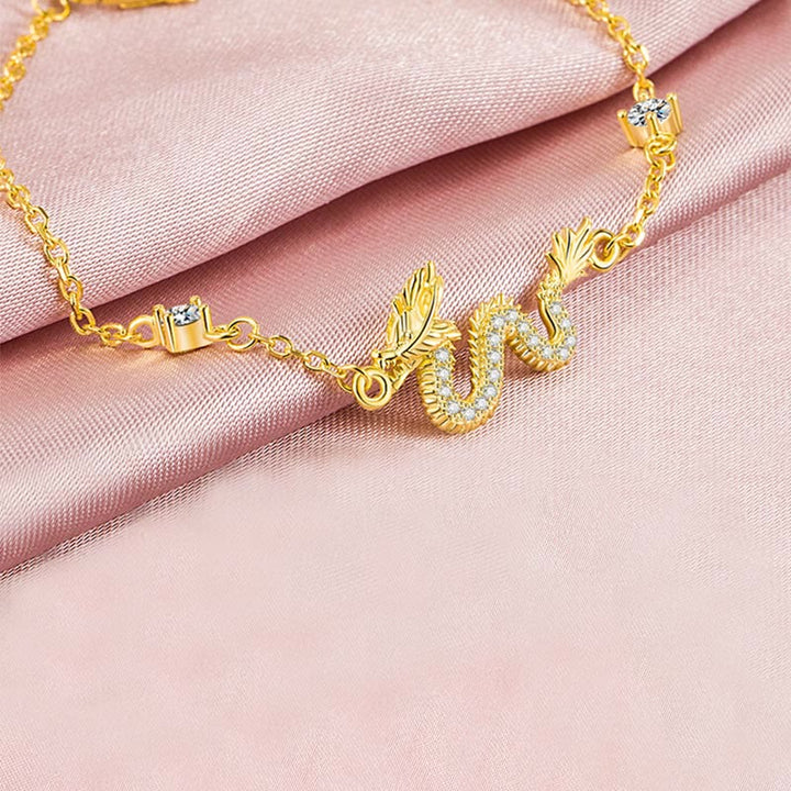 Buddha Stones 925 Sterling Silver Year Of The Dragon Auspicious Golden Dragon Luck Red Rope Chain Bracelet - image 12