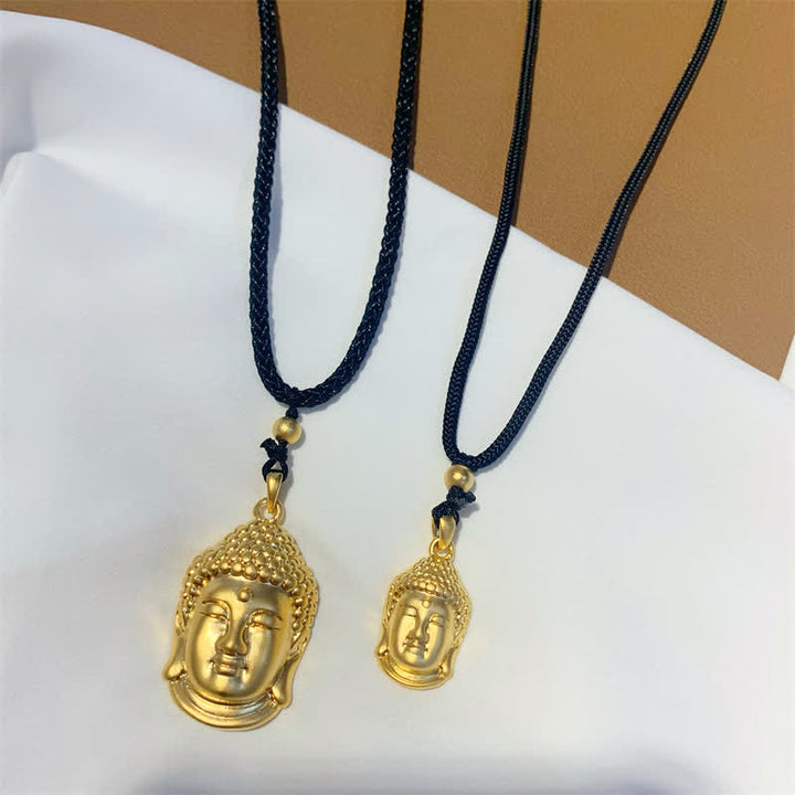 Gold Buddha Copper Wealth Necklace Pendant - image 8