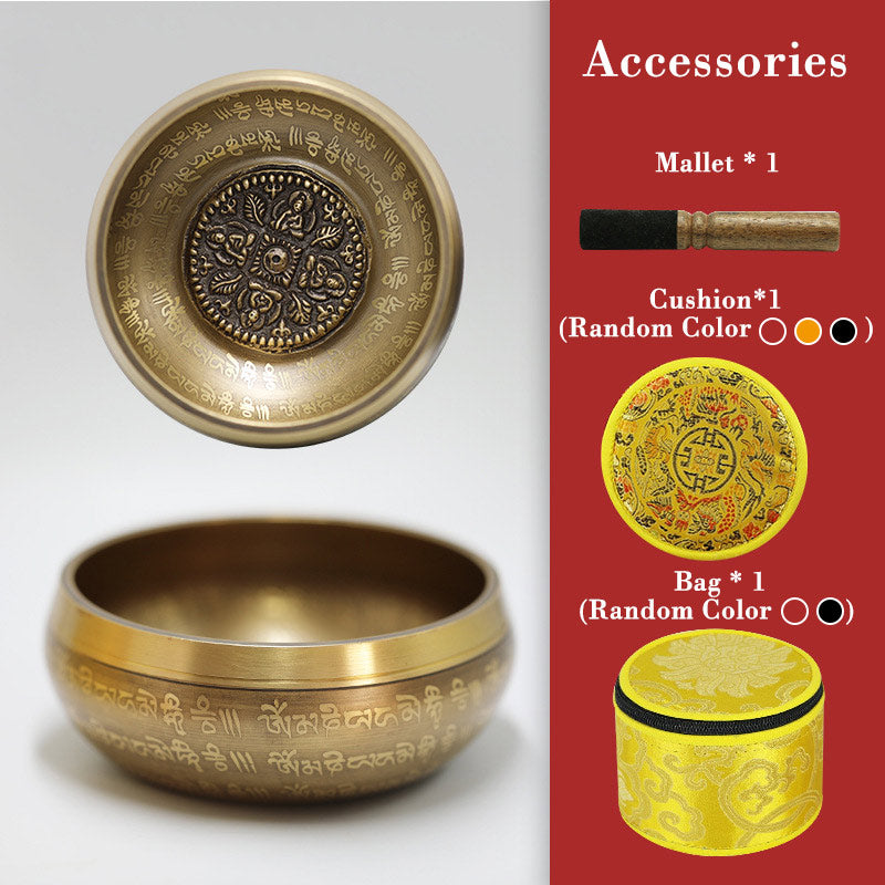 Tibetan Sound Bowl Handcrafted for Yoga Mindfulness and Meditation Singing Bowl Set - 4.72IN (12CM) - image 2