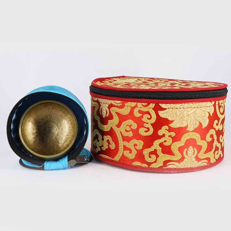Tibetan Singing Bowl Storage Bag with Zipper Closure Decoration - image 12