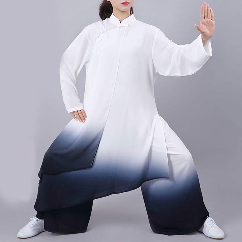 Gradient Painting Meditation Prayer Spiritual Zen Tai Chi Qigong Practice Unisex Clothing Set - US12，UK/AU16，EU44 (3XL) - image 0