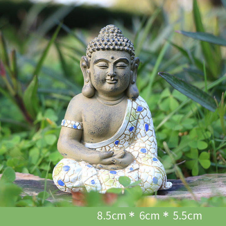 Meditating Zen Buddha Serenity Resin Statue Figurine Home Decoration - image 10