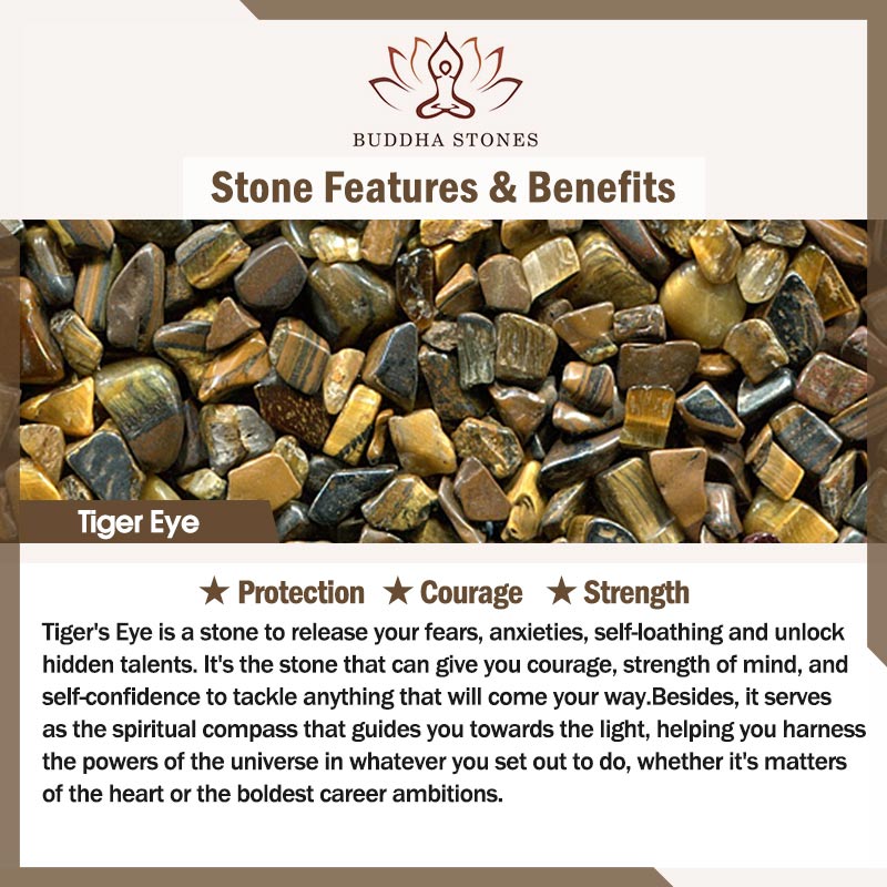 Buddha Stones Natural Tiger Eye Love Heart Pattern Protection Rope Necklace Pendant