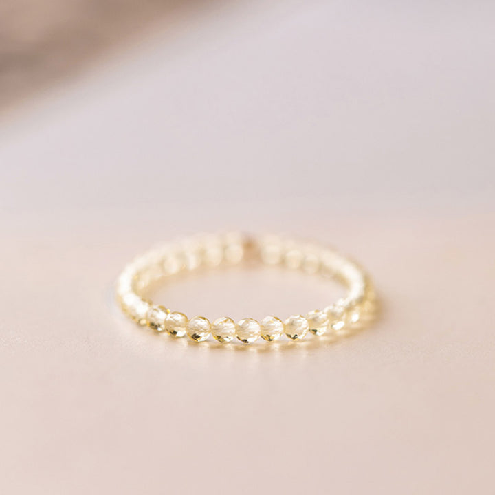 Buddha Stones Natural Citrine Happiness Prosperity Ring - UK Size T1/2 (US 10) - image 0