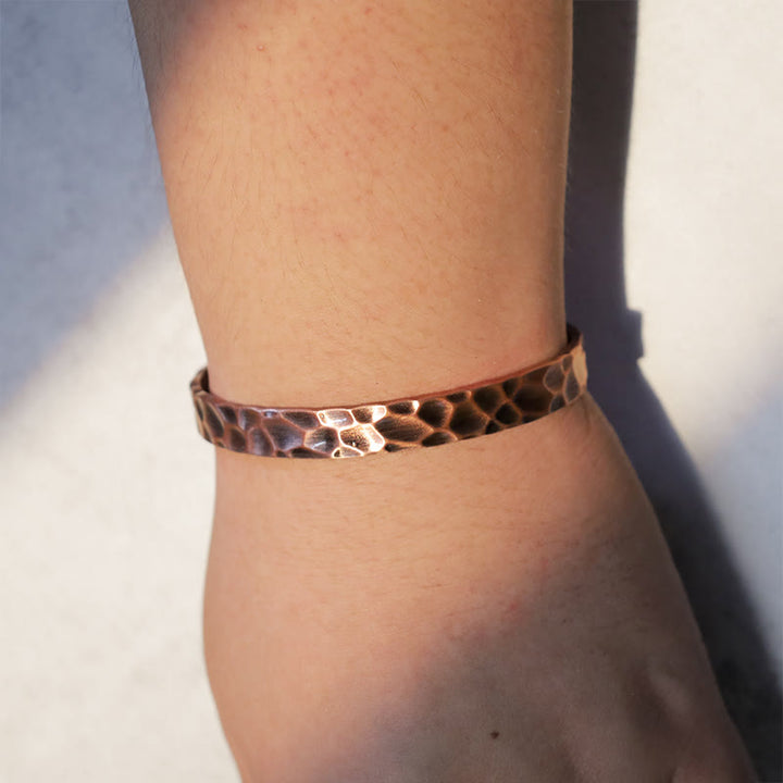 Rustic Copper Balance Magnetic Adjustable Cuff Bracelet - image 4