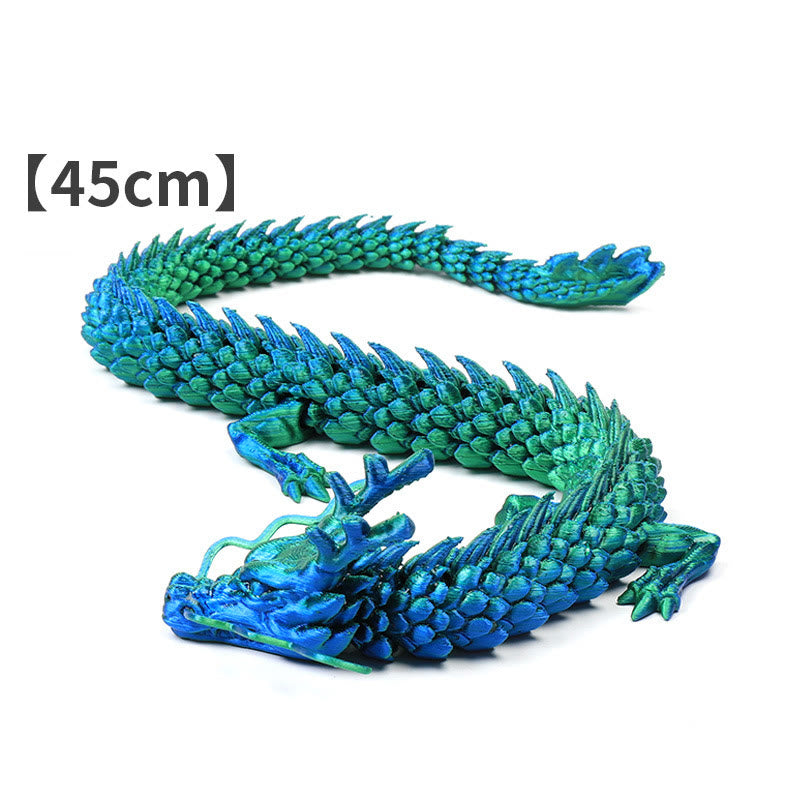 Feng Shui Dragon Luminous 3D Printed Dragon Luck Success Home Decoration - Green Dragon 45cm - image 12